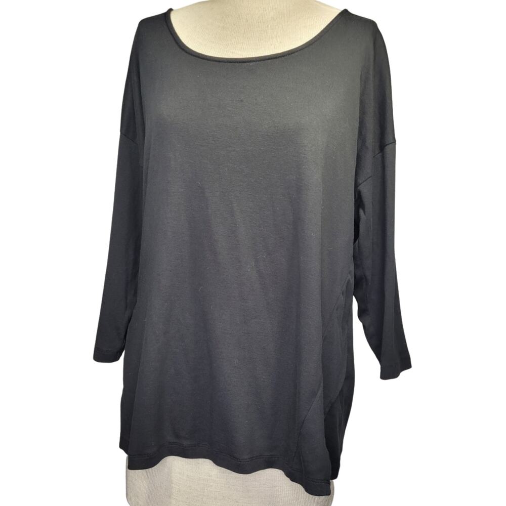 Chicos The Ultimate Tee Pima Cotton Split Sides Size Large